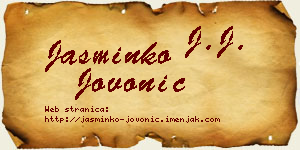 Jasminko Jovonić vizit kartica